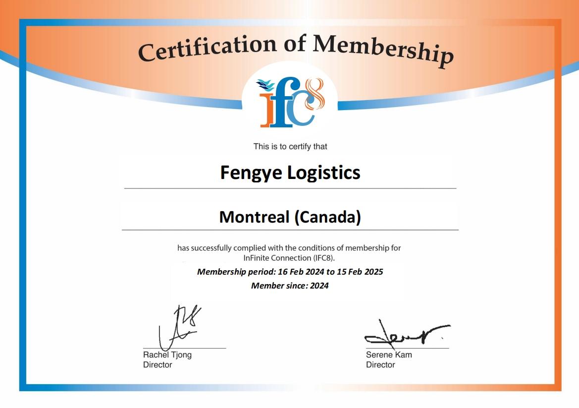 IFC8 InFinite Connection global freight network membership 2024-2025